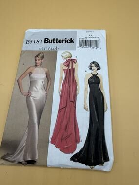 Butterick B5182 Uncut Evening Gown Dress Pattern AA 6-12 Formal Prom Bridal